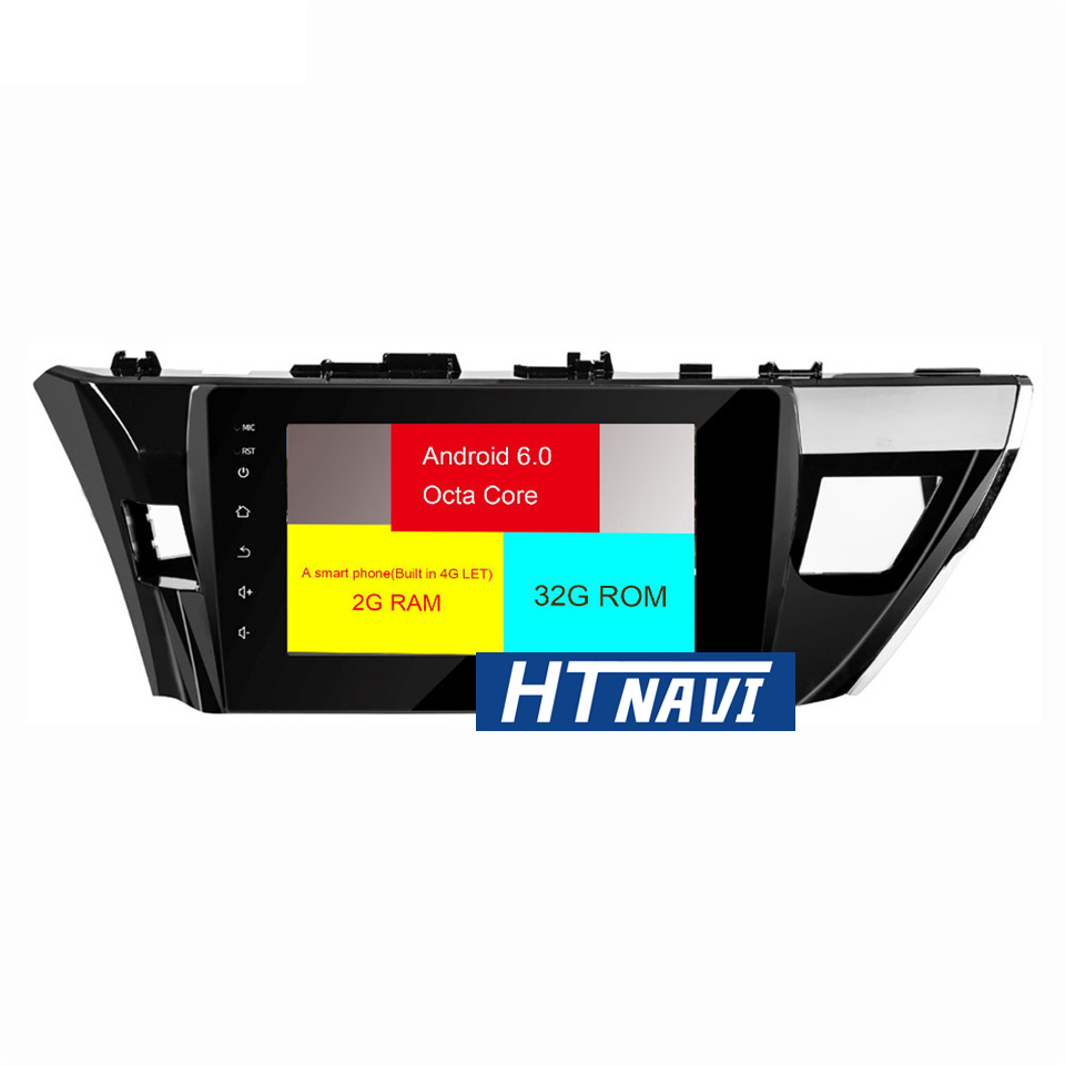 HTNAVI Reproductor multimedia para coche para Toyota Corolla 2014 - 2017