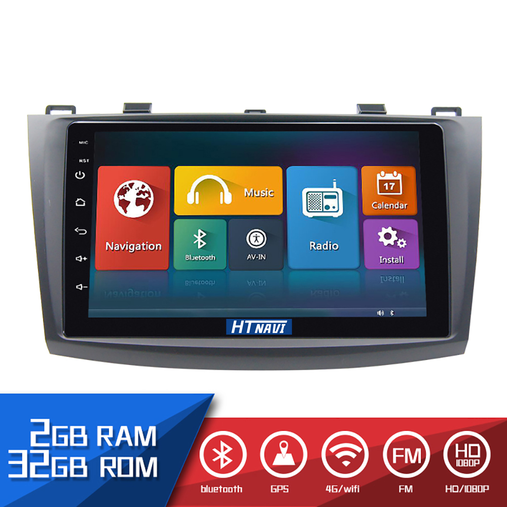 HTNAVI Reproductor multimedia para coche para Mazda 3 2010-2016