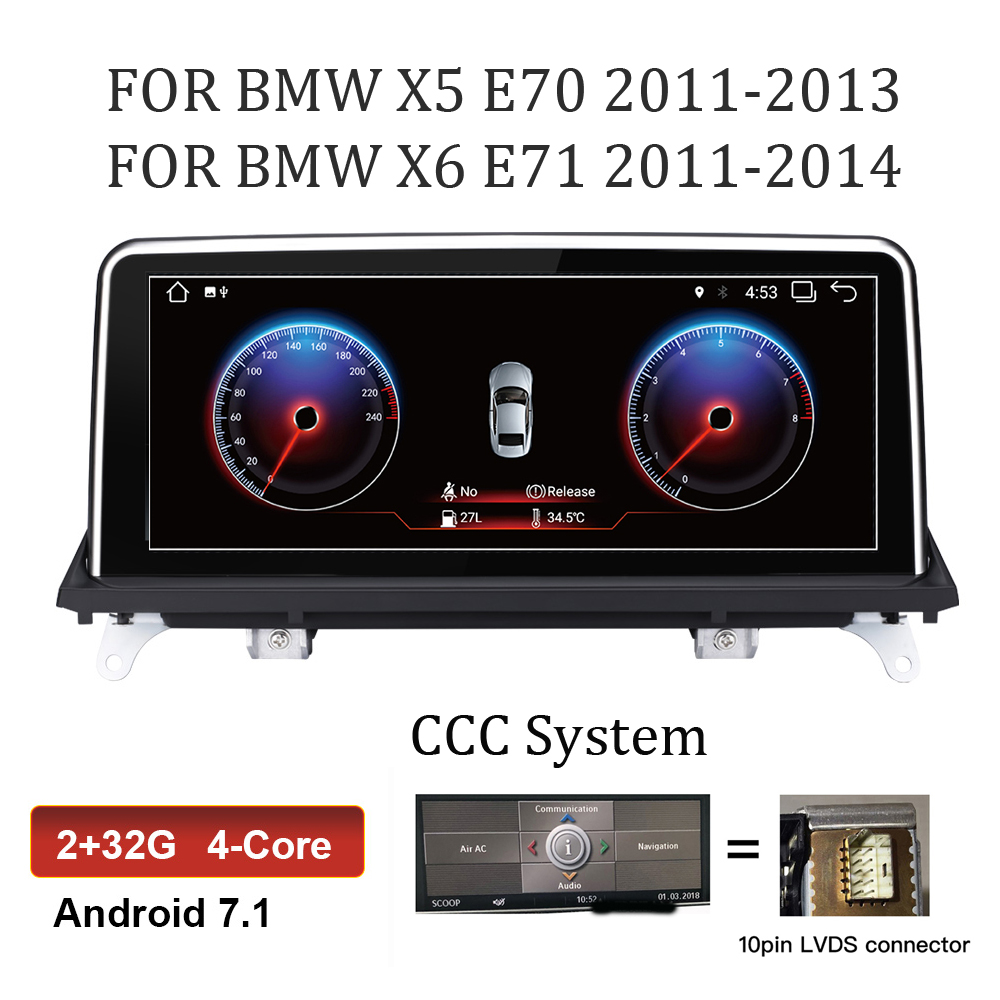 HTNAVI Car Multimedia Player For BMW X5 E70/X6 E71 2007-2014
