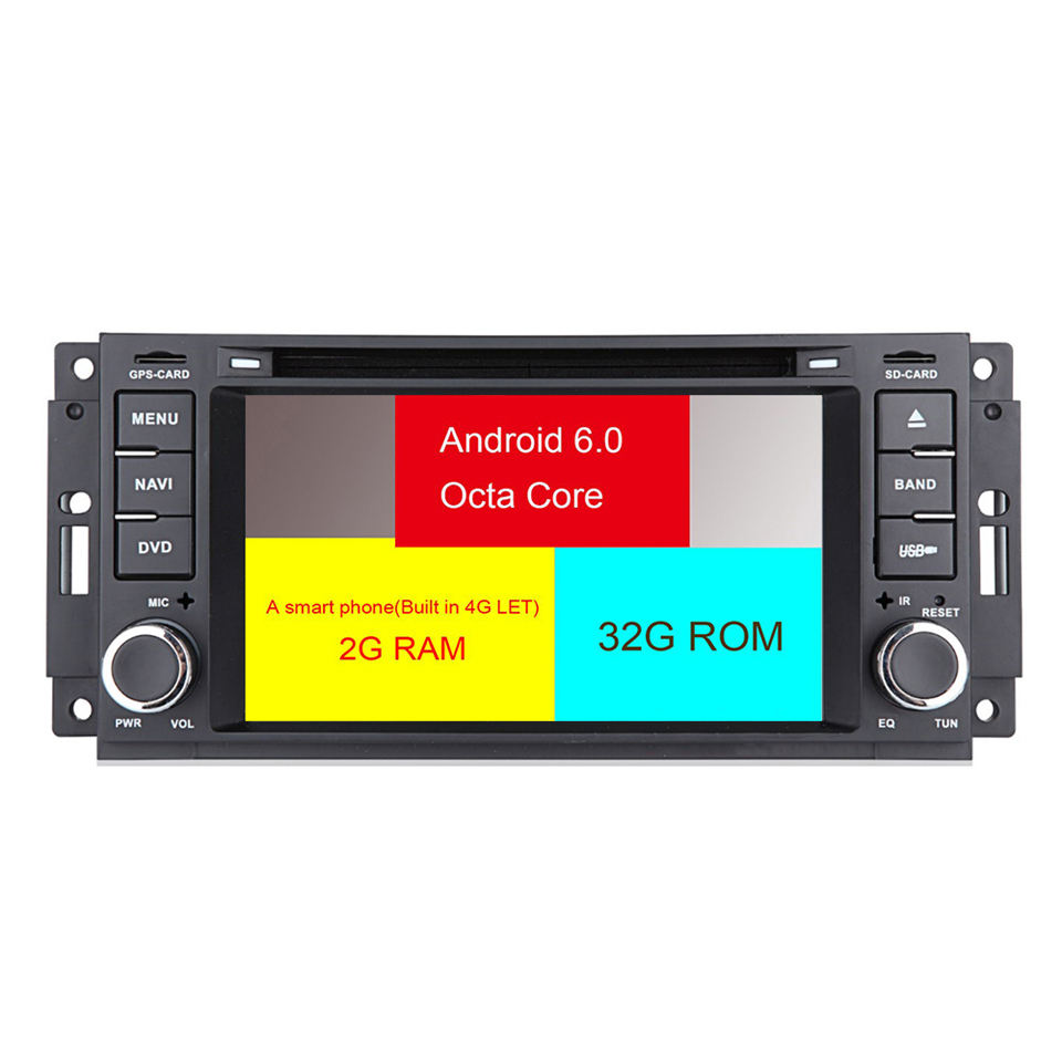 HTNAVI Reproductor multimedia para coche para Jeep/Chrysler/Dodge