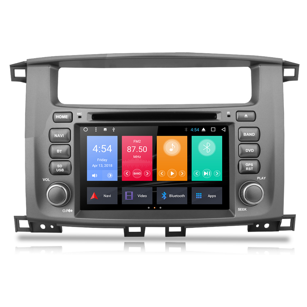 HTNAVI Lettore multimediale per auto per Toyota Land/Cruiser lc100 1998-2007