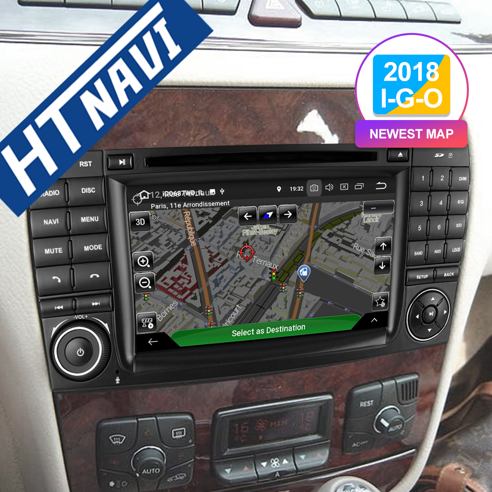 HTNAVI Reproductor multimedia para coche para Mercedes-Benz S-Class 1998-2005