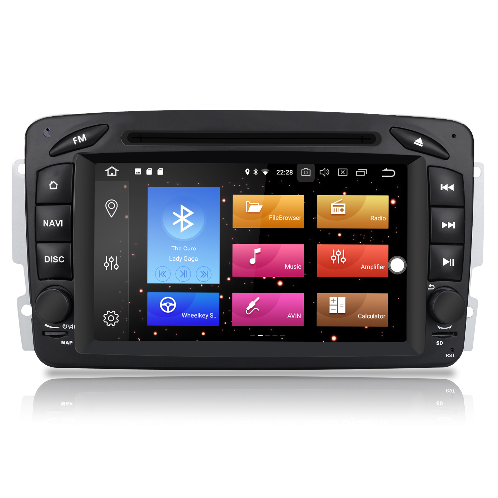 HTNAVI Reproductor multimedia para coche para Mercedes-Benz Vaneo/Viano/Vito/C-Class/A-Class/CLK-Class/G-Class 1998-2004