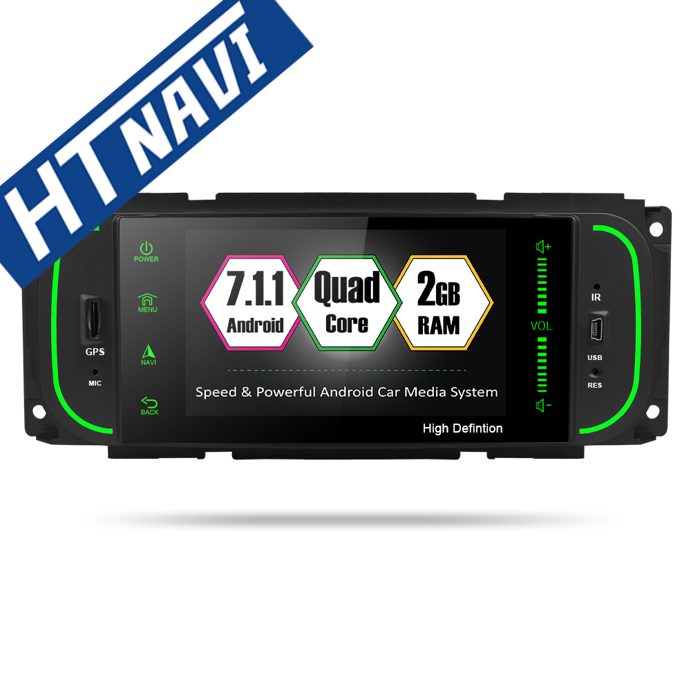 HTNAVI Lecteur multimédia de voiture pourChrysler Dodge/Liberty/Wrangler/Sebring/Grand Cherokee 2008-2010