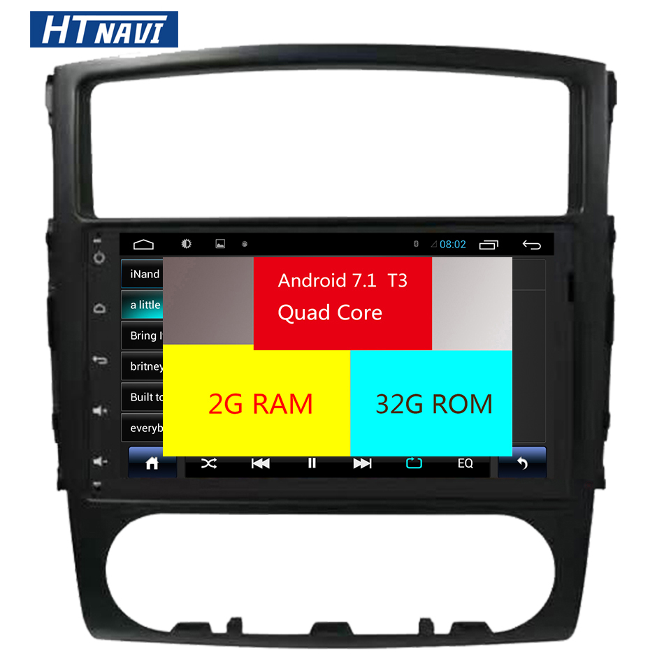 HTNAVI Reproductor multimedia para coche para Mitsubishi Pajer 2006-2015