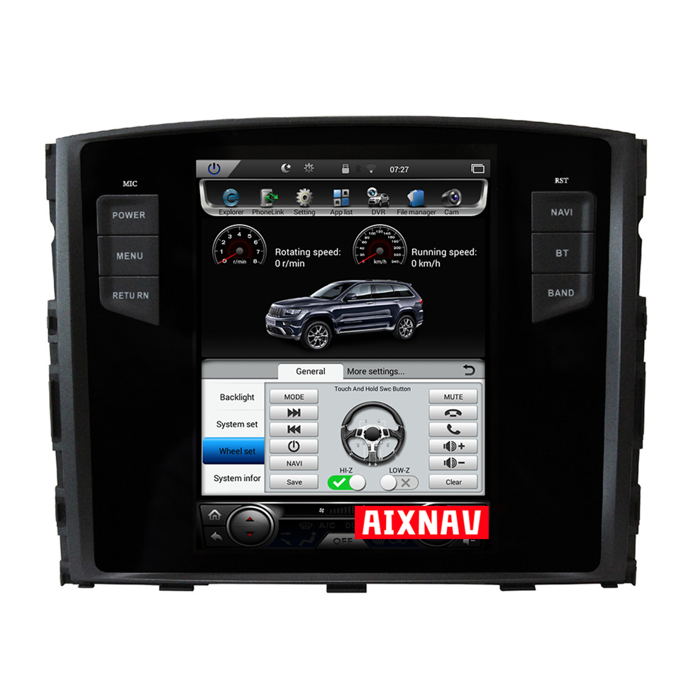 HTNAVI Lettore multimediale per auto per Mitsubishi Pajero 2007-2017