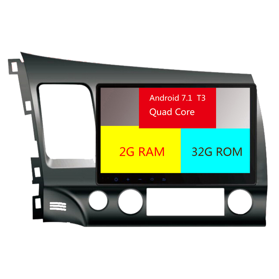 HTNAVI Lettore multimediale per auto per honda Civic 2006-2011