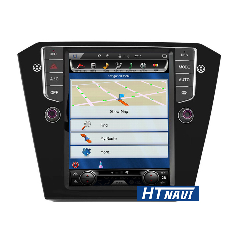 HTNAVI Lecteur multimédia de voiture pourVolkswagen Passat 2015-2017