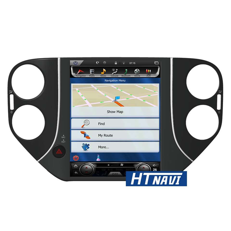 HTNAVI Player multimídia para carro para Volkswagen Tiguan 2010-2017