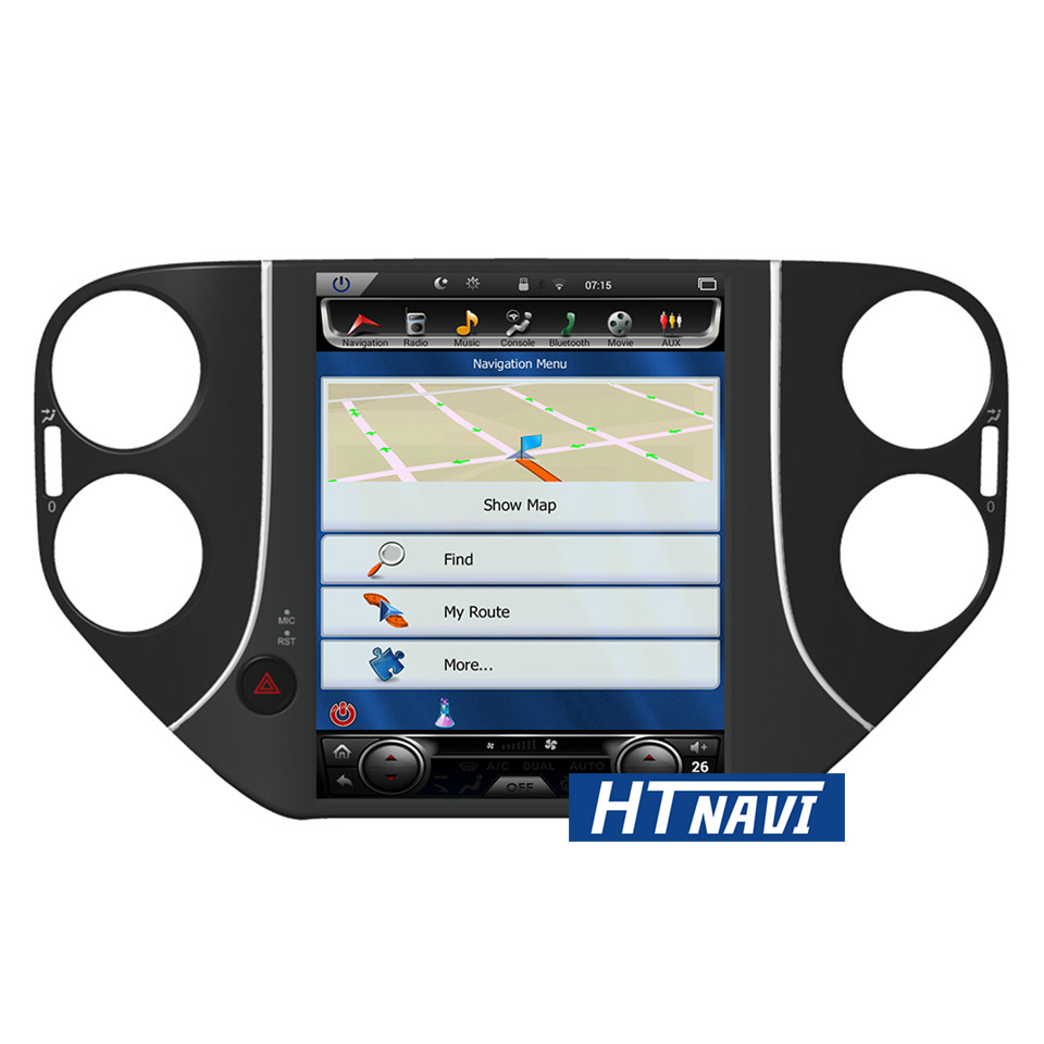 HTNAVI Lecteur multimédia de voiture pourVolkswagen Tiguan 2010-2017