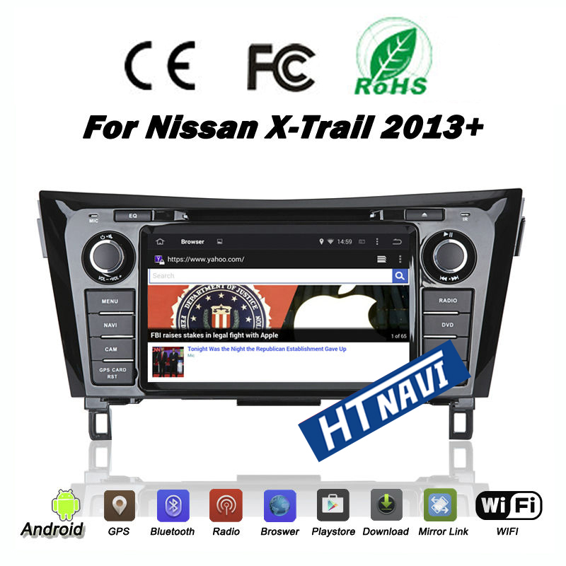 HTNAVI Lecteur multimédia de voiture pourNissan Qashqai/Xtrail 2013-2015