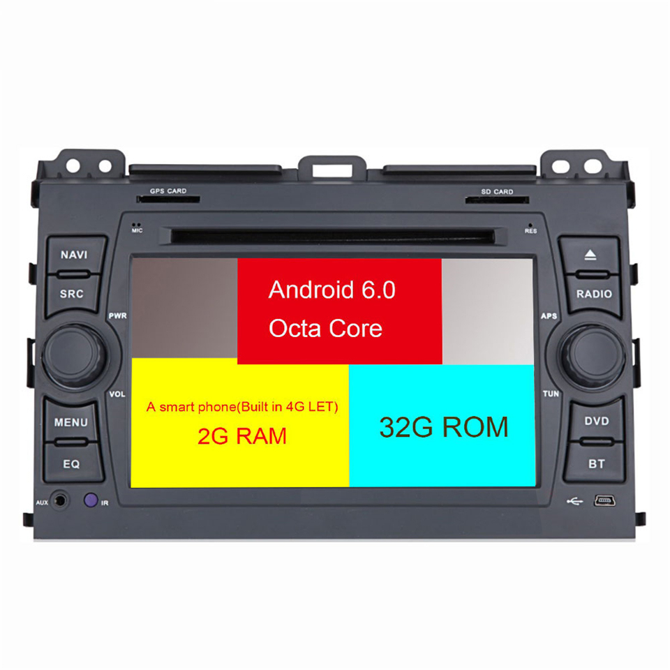 HTNAVI Reproductor multimedia para coche para Toyota Land Cruiser Prado 2002 - 2009