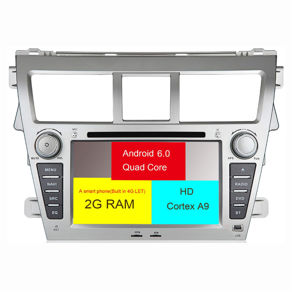 HTNAVI Player multimídia para carro para Toyota Vios 2008 - 2011