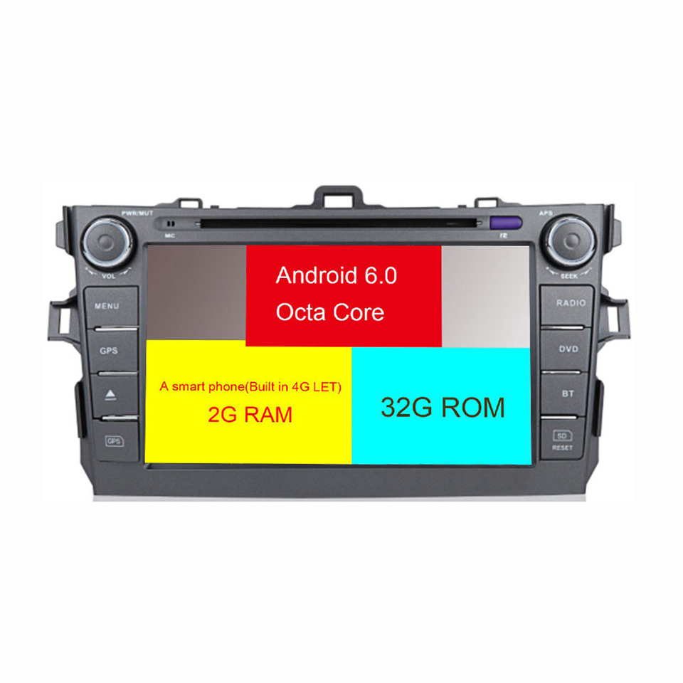 HTNAVI Reproductor multimedia para coche para Toyota corolla 2007 - 2011