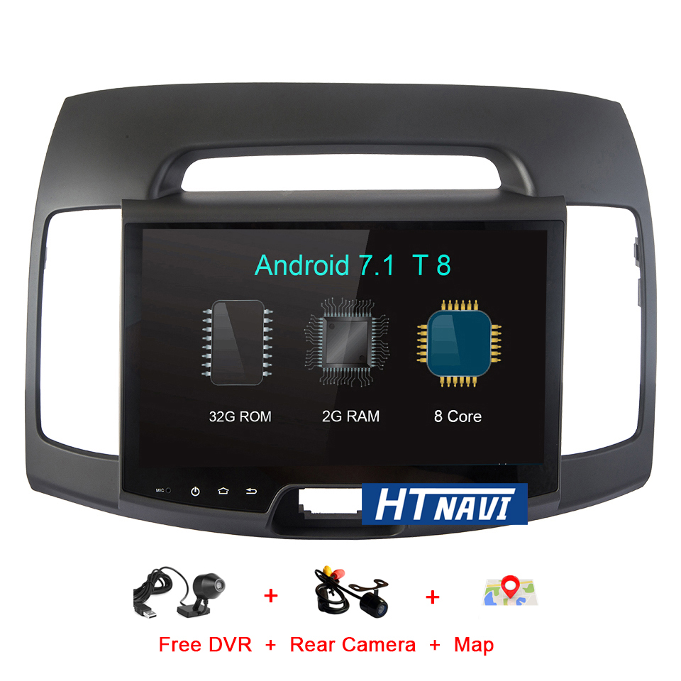 HTNAVI Lettore multimediale per auto per Hyundai Elantra 2007-2011