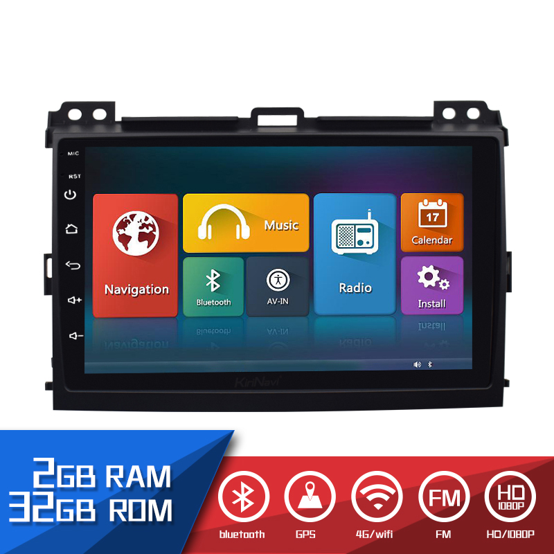 HTNAVI Reproductor multimedia para coche para Toyota Prado 2002-2009