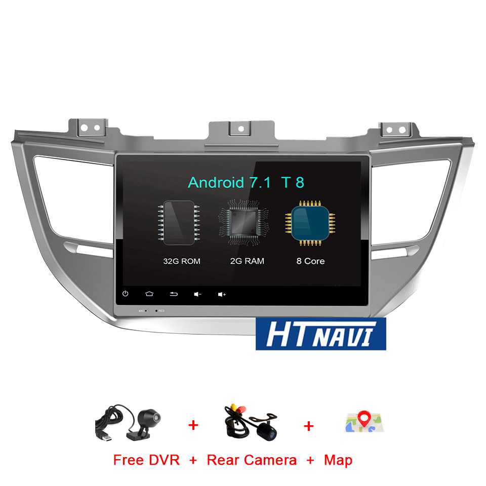 HTNAVI Lecteur multimédia de voiture pourHyundai Tucson IX35 2015-2017