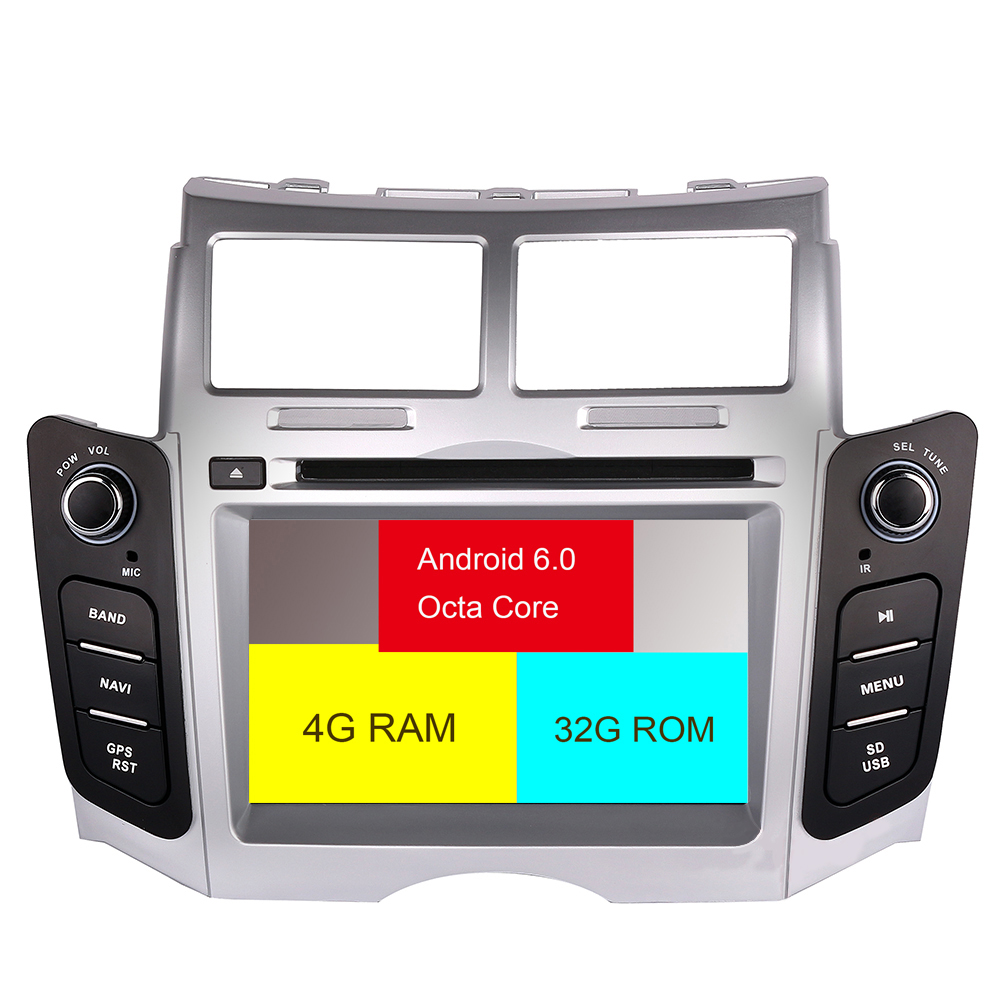 HTNAVI Reproductor multimedia para coche para Toyota Yaris 2005-2011