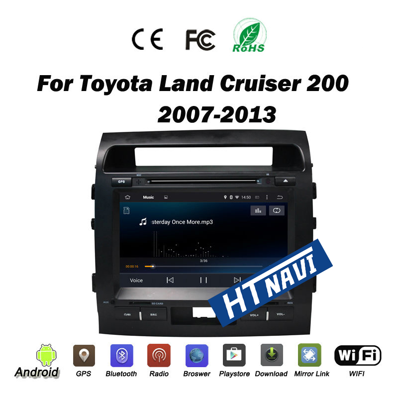 HTNAVI 자동차 멀티미디어 플레이어 Toyota land cruiser 200 2007-2015