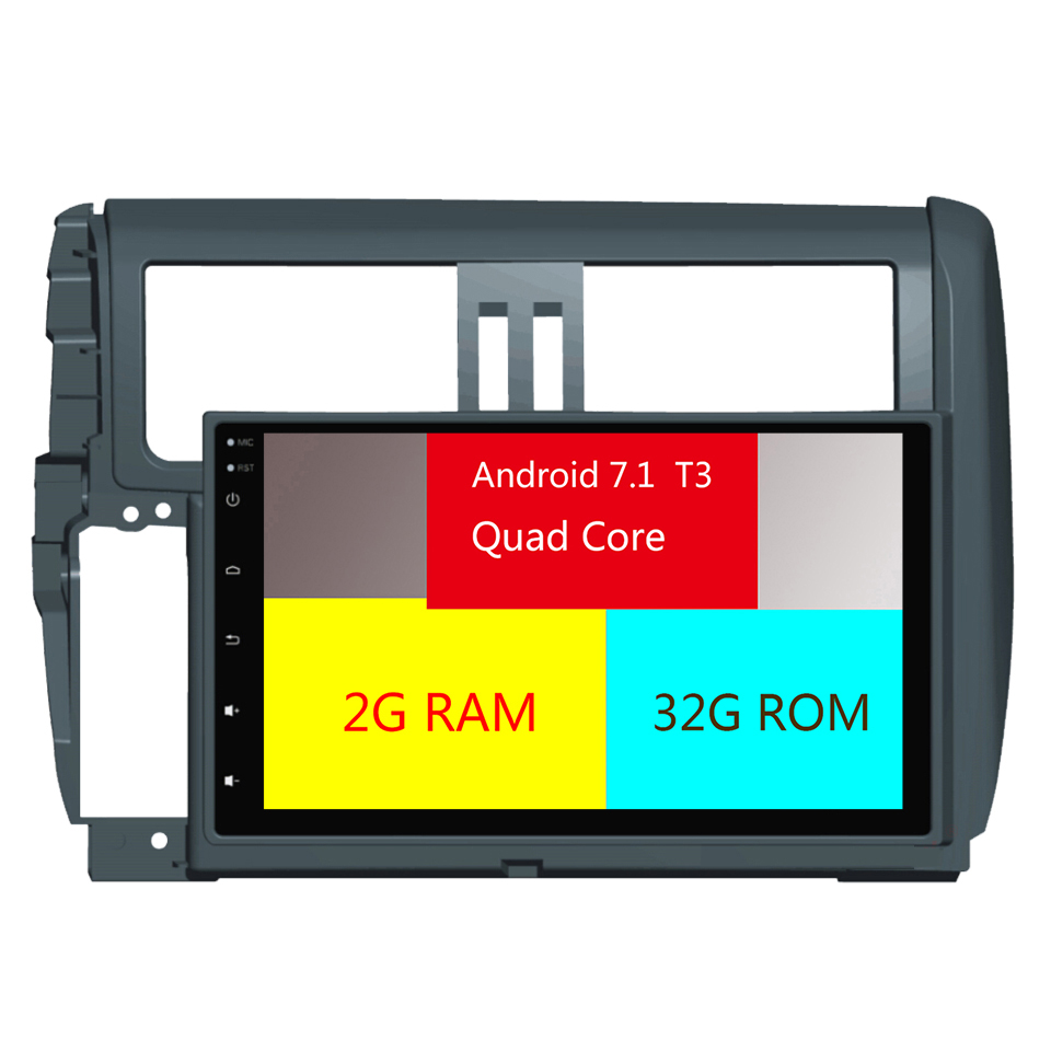 HTNAVI Lettore multimediale per auto per Toyota Prado 2010 - 2013