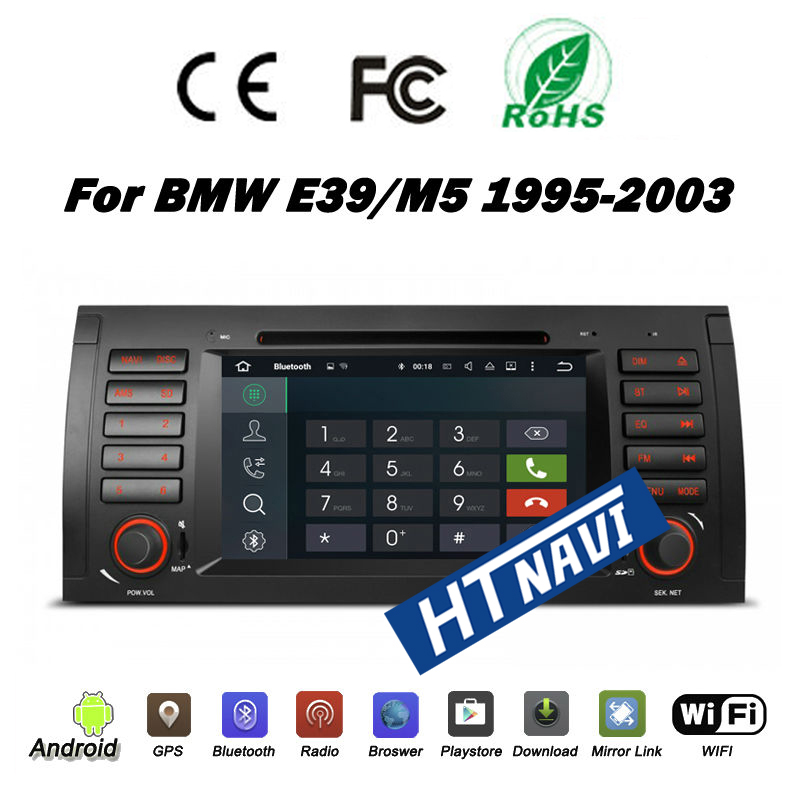 HTNAVI Lecteur multimédia de voiture pourBMW E39/E53/M5/X5 1999-2003