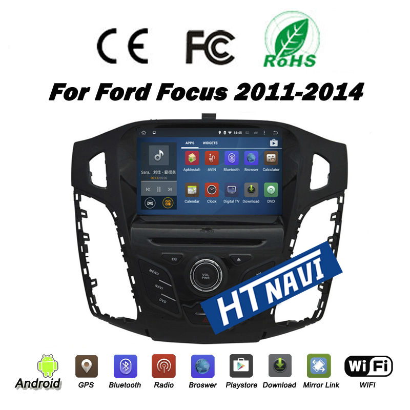 HTNAVI Reproductor multimedia para coche para Ford Focus 2011-2015