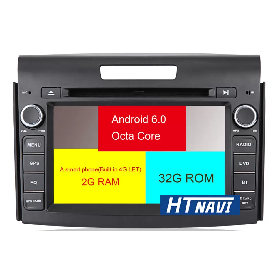 HTNAVI Lecteur multimédia de voiture pourHonda CR-V 2012-2015