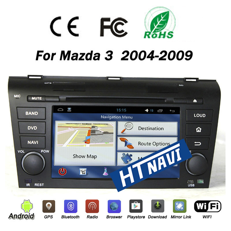 HTNAVI Reproductor multimedia para coche para Mazda 3 2004-2009