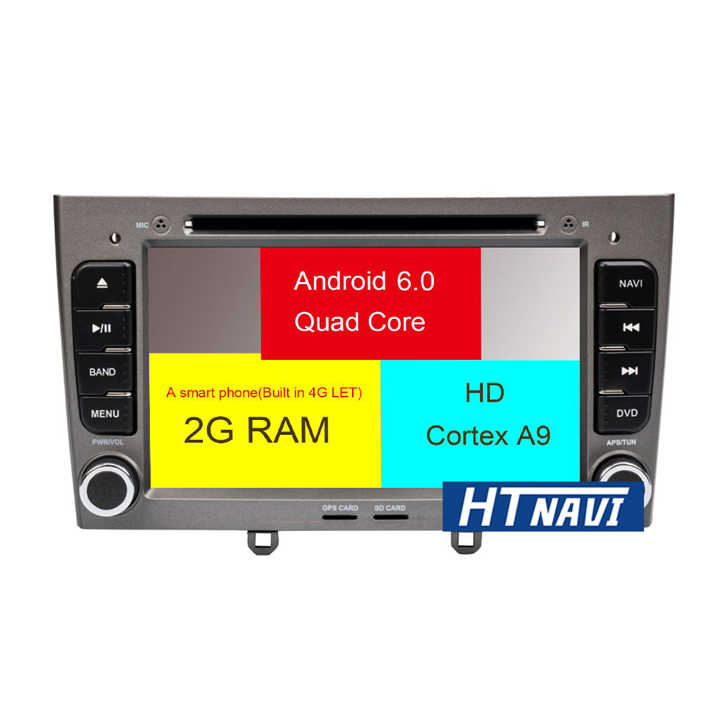 HTNAVI Lettore multimediale per auto per Peugeot 408 2013-2017