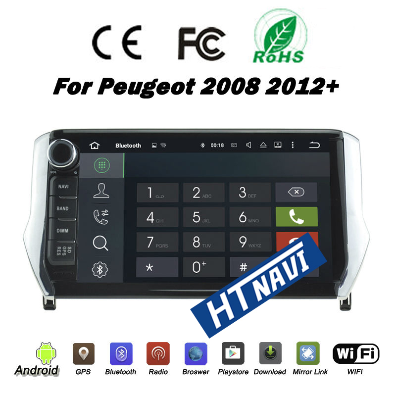 HTNAVI Lettore multimediale per auto per Peugeot 2008 2012-2016