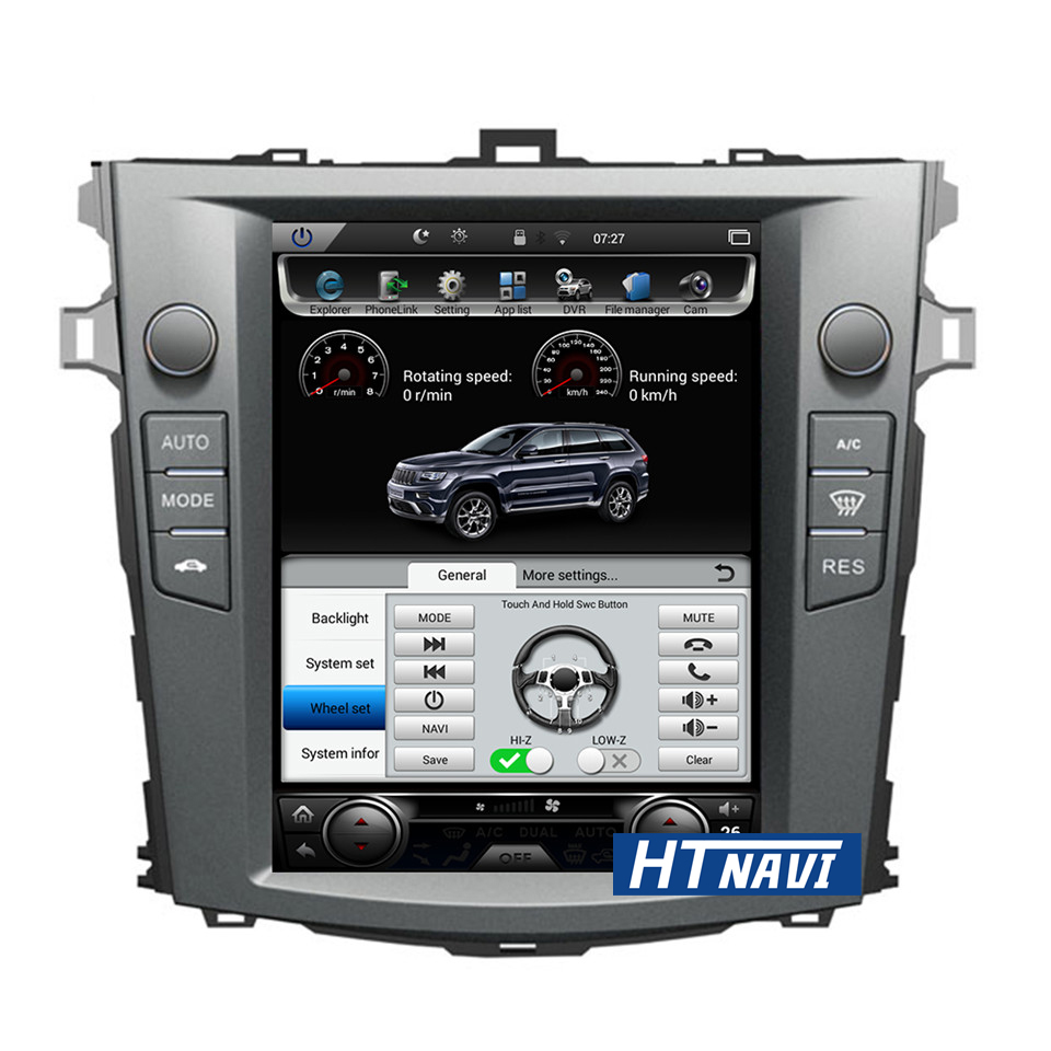 HTNAVI Lettore multimediale per auto per Toyota Corolla 2007-2012