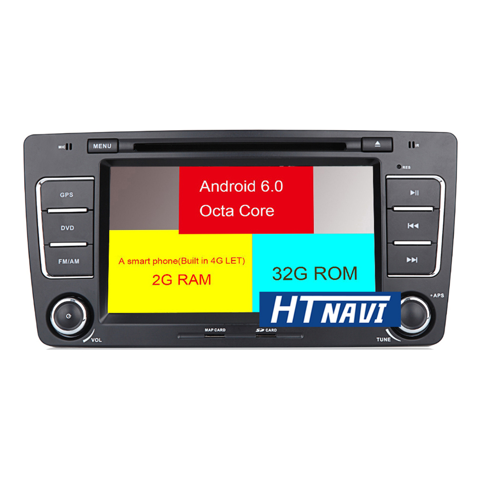 HTNAVI Lecteur multimédia de voiture pourSkoda Octavia 2012-2013