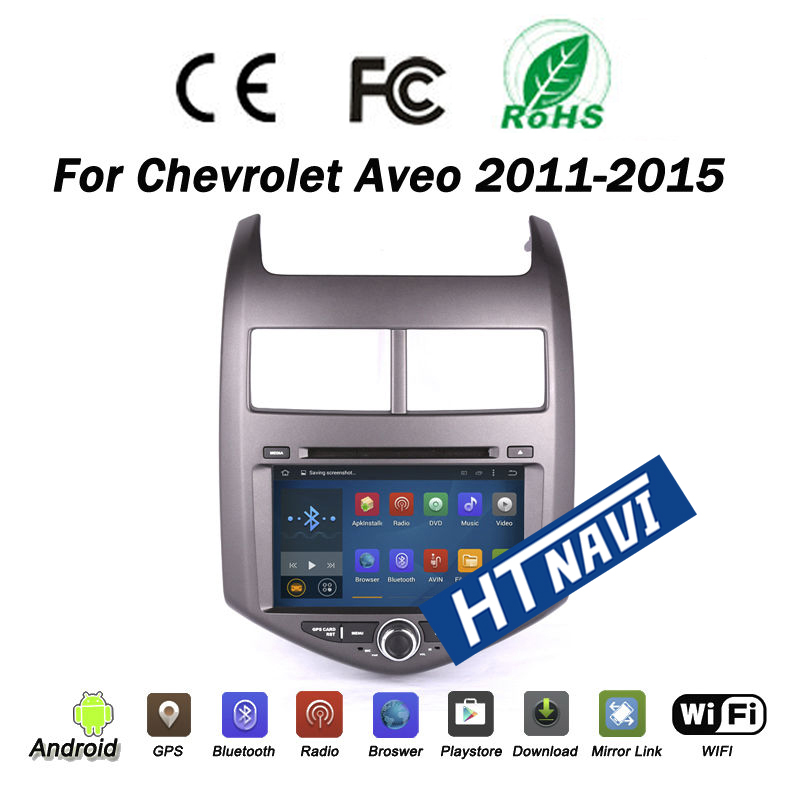 HTNAVI Reproductor multimedia para coche para Chevrolet Aveo 2011-2015