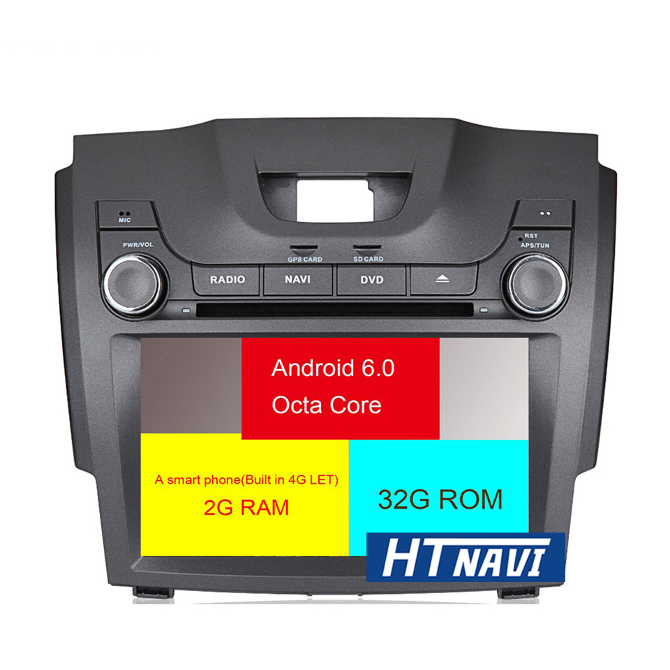 HTNAVI Reproductor multimedia para coche para Chevrolet S10 2015-2018