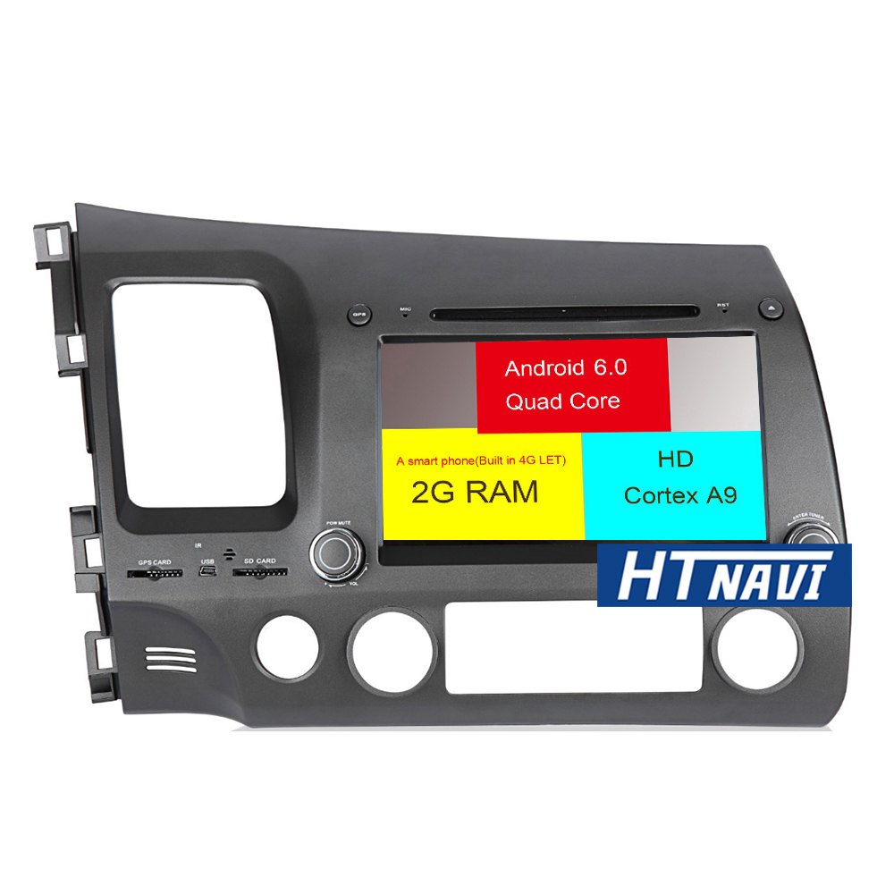 HTNAVI Lettore multimediale per auto per Honda Civic 2006-2011