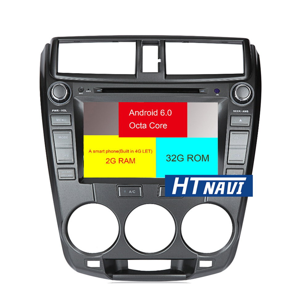 HTNAVI Player multimídia para carro para Honda City 2008-2013