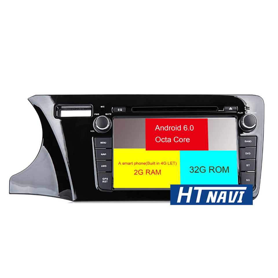 HTNAVI Reproductor multimedia para coche para Honda City 2014-2017