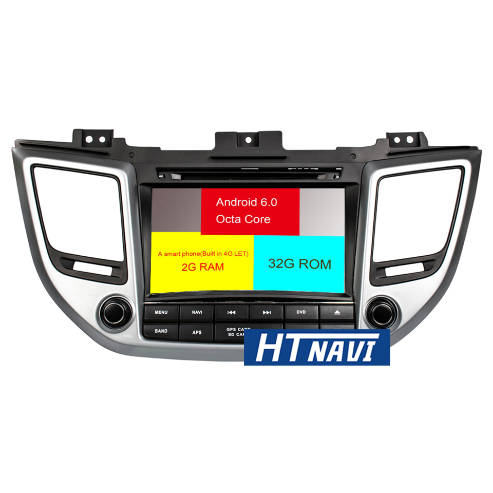 HTNAVI Reproductor multimedia para coche para Hyundai IX35/Tucson 2015-2017