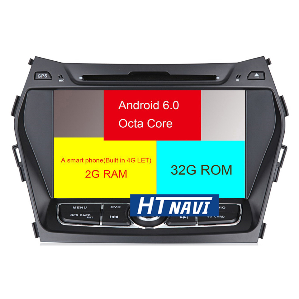 HTNAVI Reproductor multimedia para coche para Hyundai IX45/Santa Fe 2013