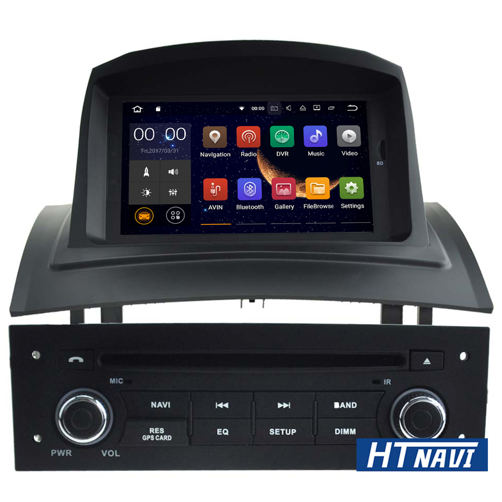 HTNAVI Reproductor multimedia para coche para Renault Megane 2 2002-2008