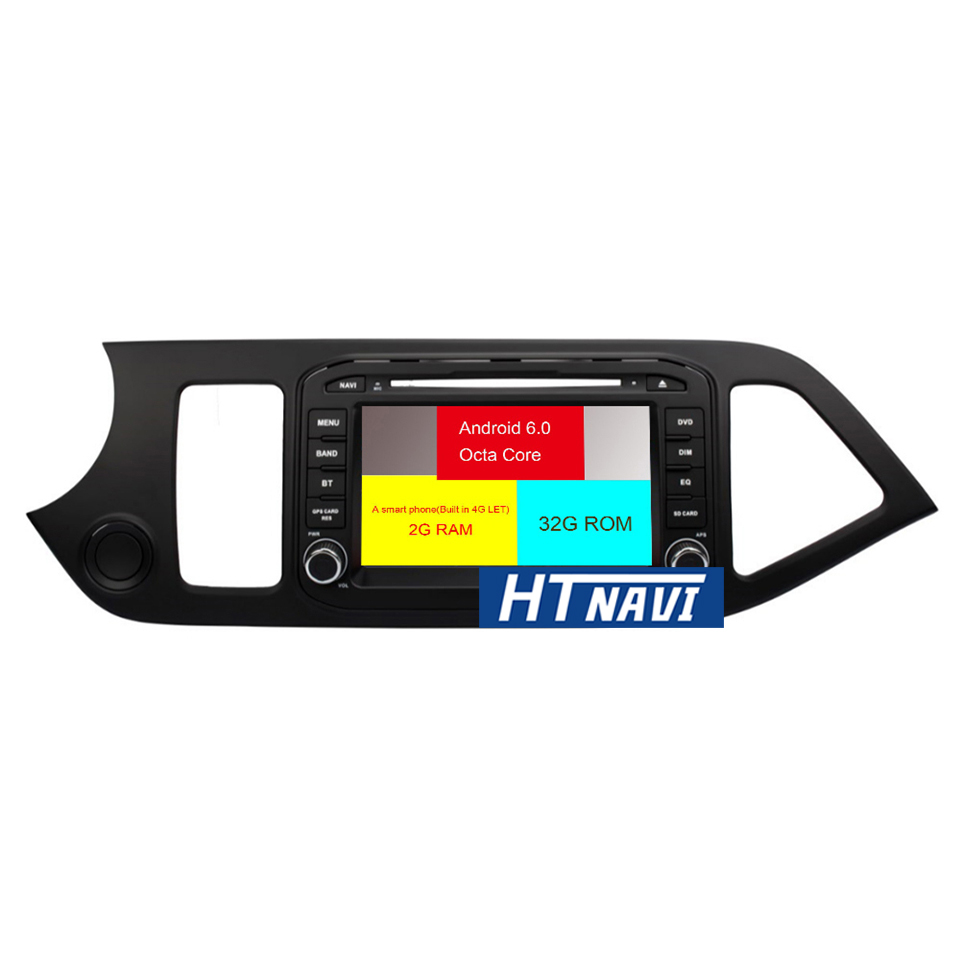 HTNAVI Player multimídia para carro para Kia Picanto/Morning 2014-2017