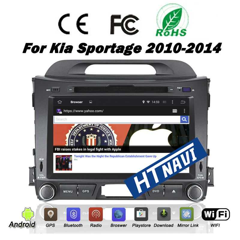 HTNAVI Lecteur multimédia de voiture pourKia Sportage 2011-2014