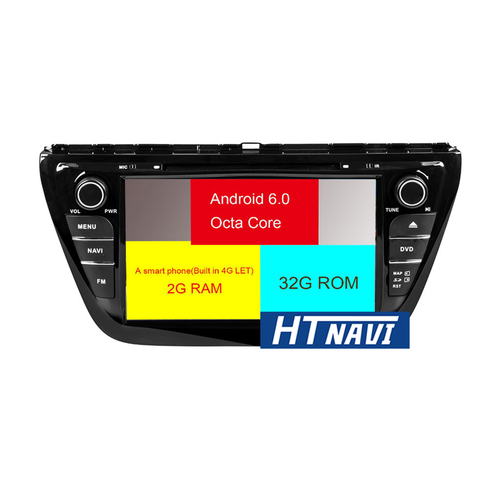 HTNAVI 자동차 멀티미디어 플레이어 Suzuki S Cross/SX4 2014-2017