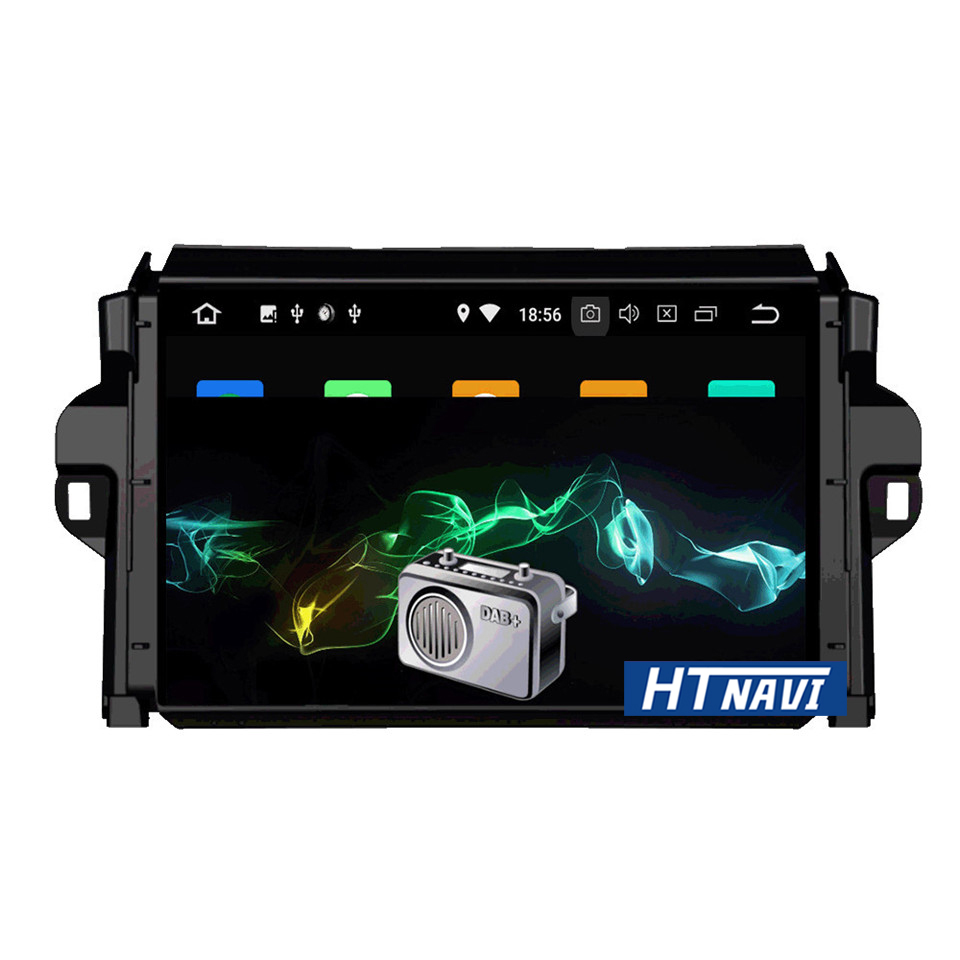 HTNAVI Lecteur multimédia de voiture pourToyota Fortuner 2016-2018