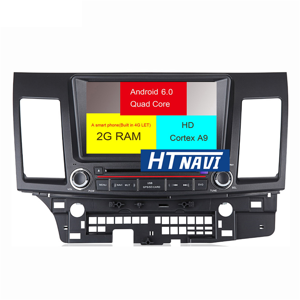 HTNAVI Lecteur multimédia de voiture pourMitsubishi Lancer 2007-2015