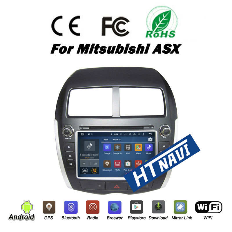 HTNAVI Lettore multimediale per auto per Mitsubishi ASX/Peugeot 4008/Citroen C4 2010-2012