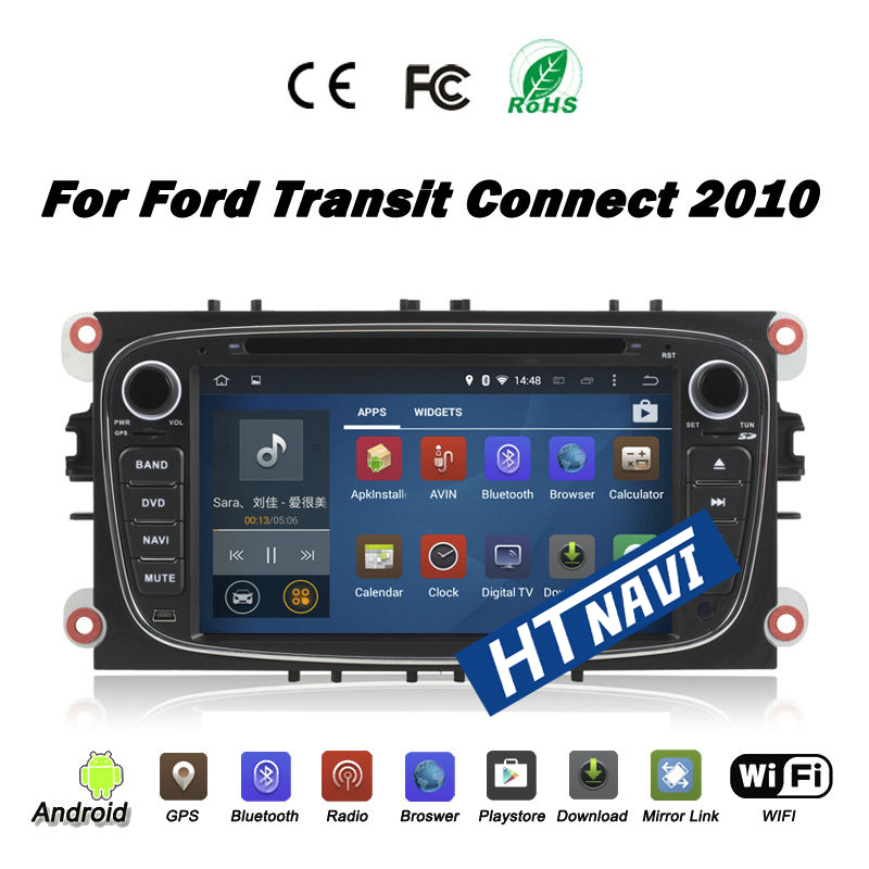 HTNAVI Player multimídia para carro para Ford Mondeo/Focus/Galaxy/Kuga/Transit connect 2010