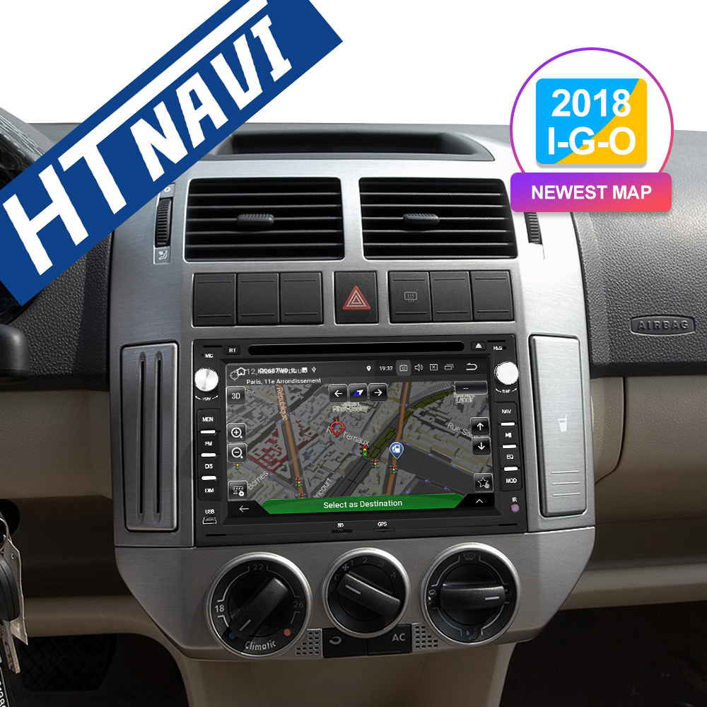 Car Multimedia Player GPS para Volkswagen GOLF/POLO/TRANSPORTER/Passat b5  RAM 2 GB DSP Auto Radio 2 Din FM