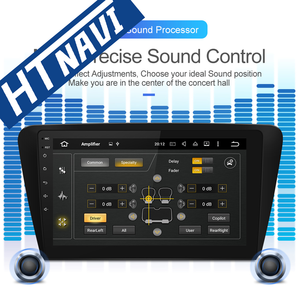 HTNAVI Reproductor multimedia para coche para Skoda Octavia 2015-2017