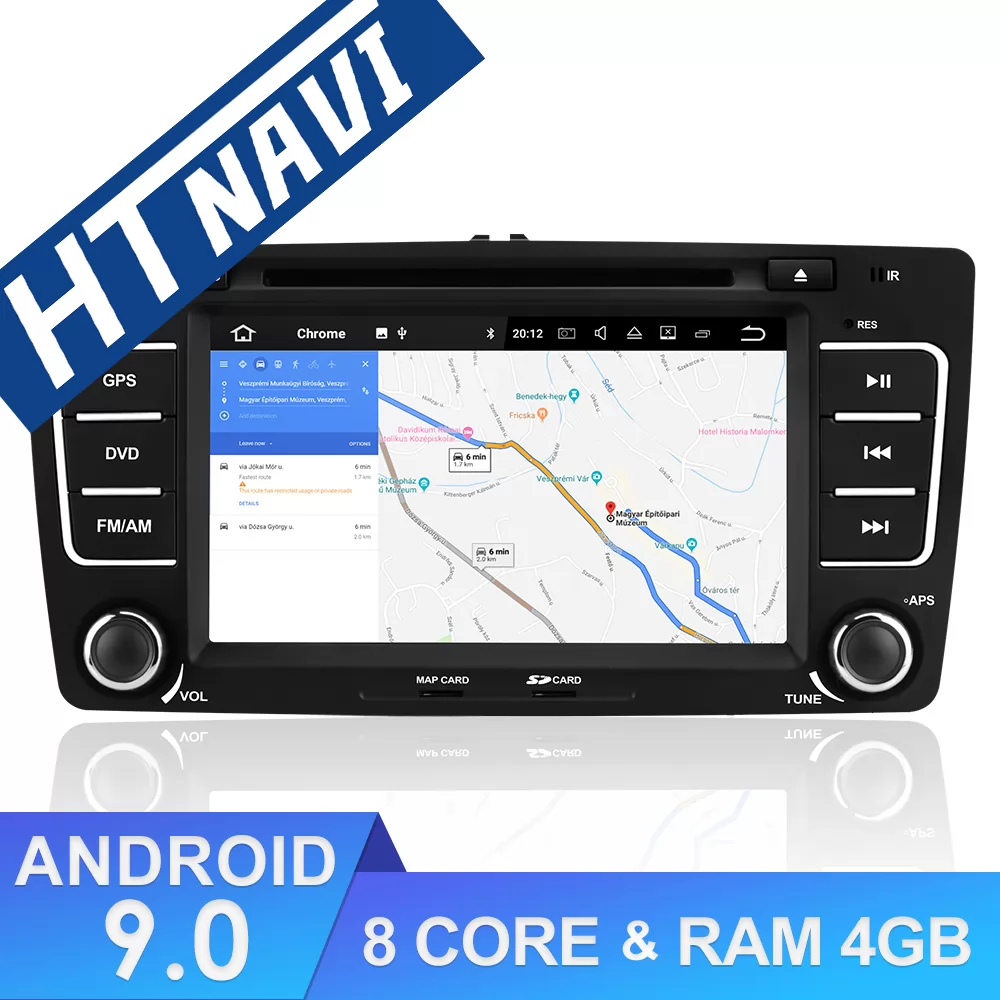 HTNAVI Player multimídia para carro para Volkswagen Skoda 2012